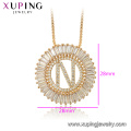 34437  wholesale  xuping fashion necklace 18K gold color letter N luxurious beautiful  necklace